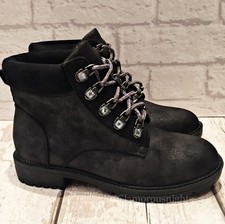 LADIES GUN METAL BLACK FAUX