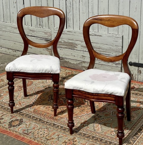 Pair antique mahogany - of,
