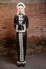 Misfitz blk PVC & ivory satin