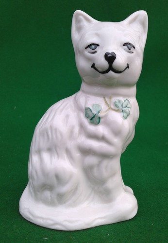 Belleek porcelain cat - belleek,