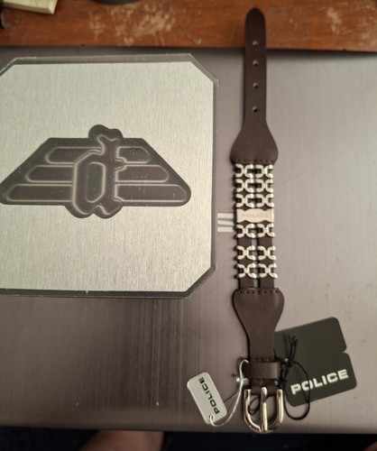 Brown police belt - police,