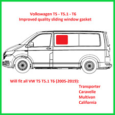VW T5 T5.1 T6 modified sliding window gasket for leaky windows 2005-2019 years