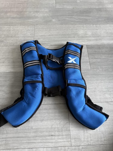 Blue weighted vest 5kg weight - weighted,