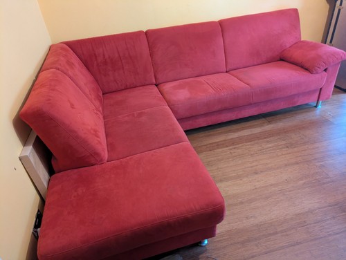 Large designer burgundy corner - burgundy,