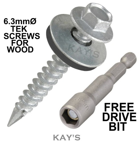 Tek screws for wood roofing - tek,