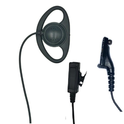 Shaped earpiece with inline - d-shaped,