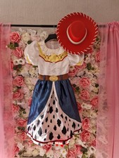 Kids Disneyland Exclusive 9-10 Pixar Jessie Toy Story Dress Costume With Hat