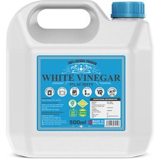 Pure Source Nutrition White Vinegar 500ml-40L Food Grade-Cooking-Cleaning-Baking