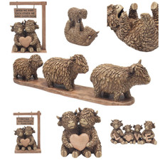 Hughie Highland Cow Ornament Gift Decoration Love Heart Various Cows Gift Boxed