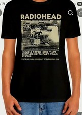 RADIOHEAD " I HAVE A PAPER HERE...TEE SHIRT☆ BLACK☆ L, XL, 2XL☆