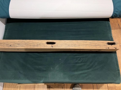 Solid oak beam floating shelf - solid,