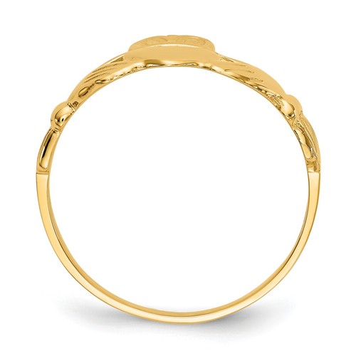 14k mens polished claddagh - mens,