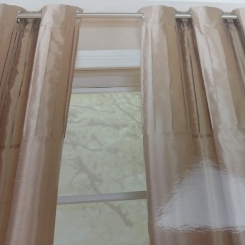 Pin tuck mocha - pin, curtains