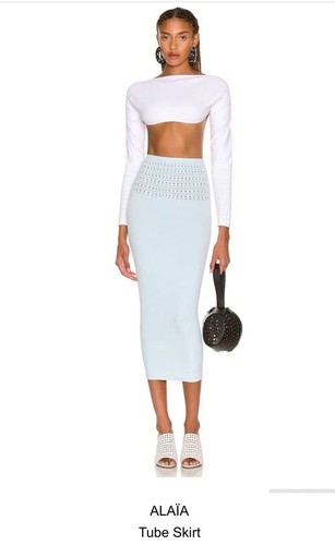 Alaia bleu ciel tube skirt - bleu,