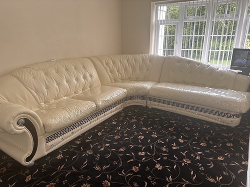 Italian leather sofa and other - and,