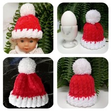 Mini Hand-Knitted Santa Doll's
