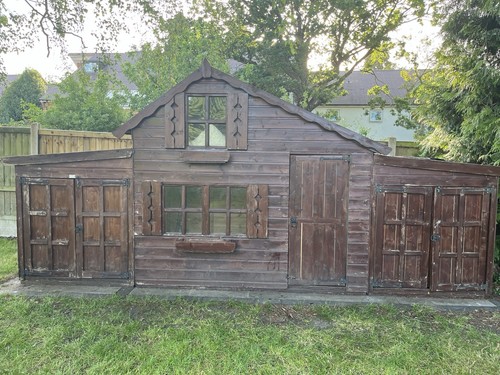 Wooden playhouse 2 stories - wooden,