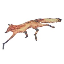 Rustic Garden Decoration Fox Iron Art Outdoor Garden Insert Ornament Animal