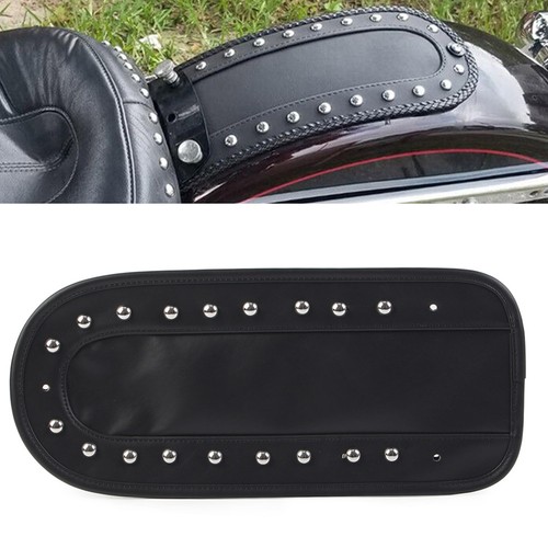 Black leather rear fender - leather,