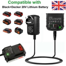 Replacement Lithium-Ion Battery Charger for Black & Decker LCS1620 20V UK Plug