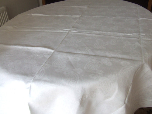 Large vintage white linen - large,