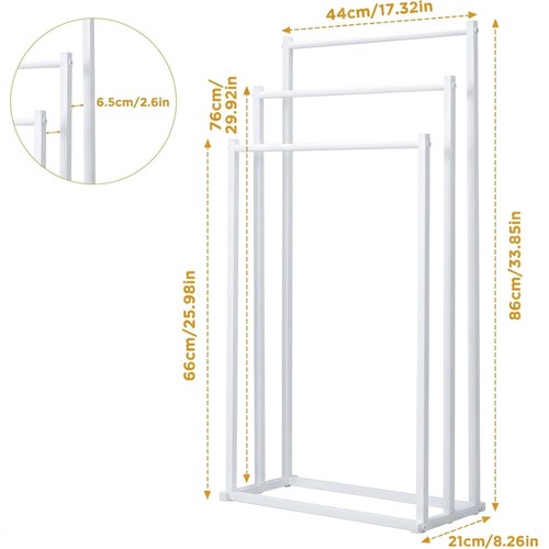 Freestanding tier towel rack - 3-tier,