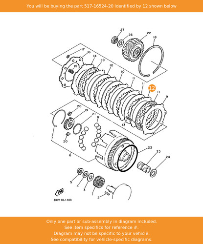 Yamaha plate clutch - yamaha, plate,