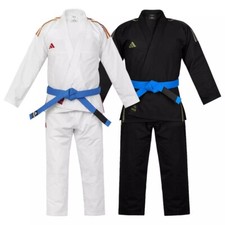 adidas Response BJJ Gi Black White Mens Jiu-Jitsu Suit Uniform Ripstop