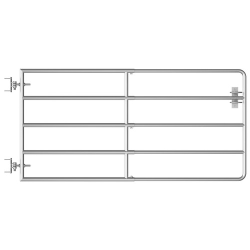Bar field gate steel silver - steel,