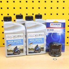 Suzuki GSX750 F 89-07 Oil Change Set Original Oil Filter MSK Moto Sport 10W40