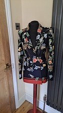 Stunning Zara Multicolour Floral Blazer Jacket Size XS UK 6-8