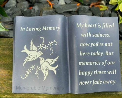 Memorial slate grey dove book - memorial,
