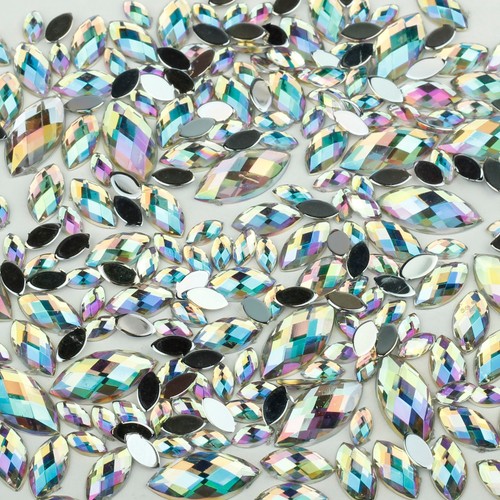 Large iridescent rhinestone - iridescent,