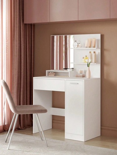 White dressing table with - white,