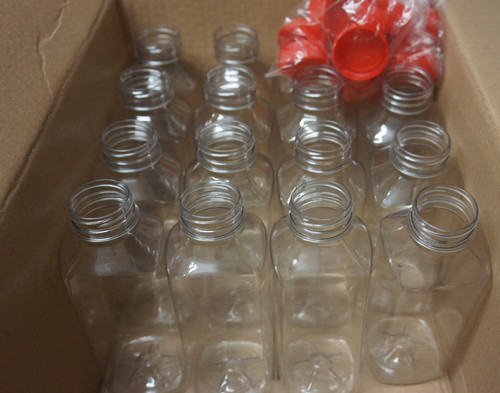 Empty plastic bottles with - empty,