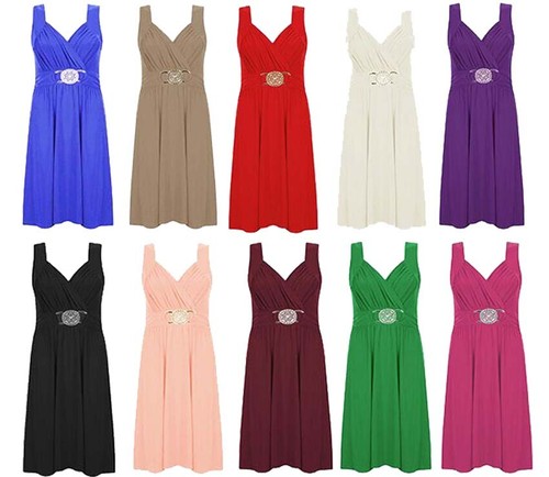 Womens buckle dress - womens, short