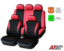 Car Seat Covers Protector Red Full Set Fabric For Toyota Corolla Yaris Avensis
