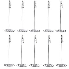 10 Pcs Memo Clip Holder Stands with Stainless Steel Clasp for Paper