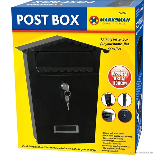 Black letter post - black, mail