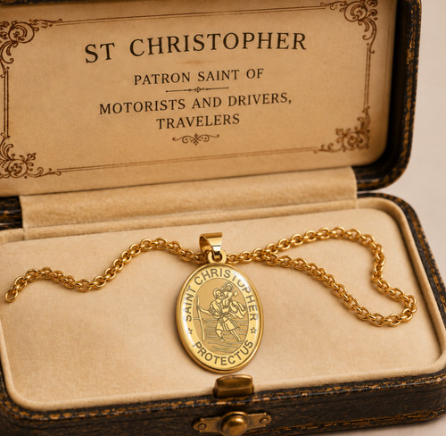 Carat gold plated saint - gold,