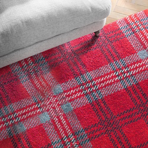 Tartan check highland rugs - tartan,