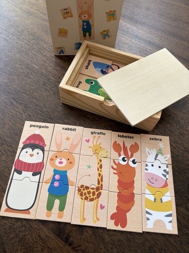 Wooden animal matching - wooden,