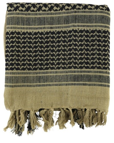 Cotton shemagh scarf - scarf, tassels