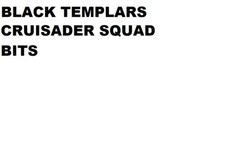 Warhammer 40k Black Templars Cruisader Squad BITS