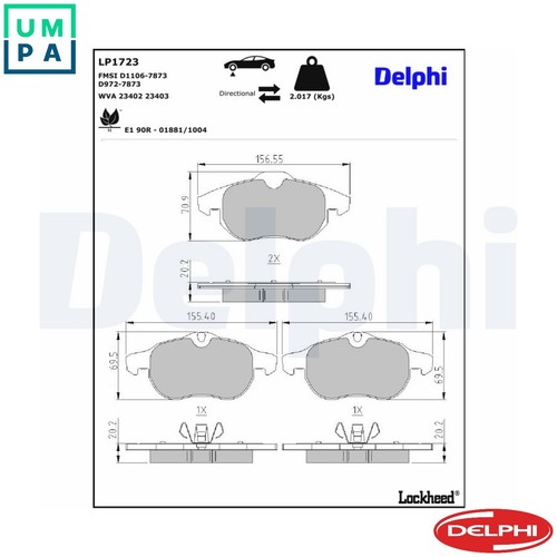 Brake pad set disc - brake,