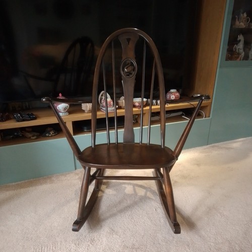 Ercol dark brown wooden - ercol, swan