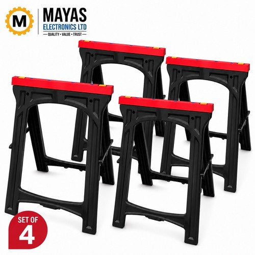Folding plastic saw horses - saw,