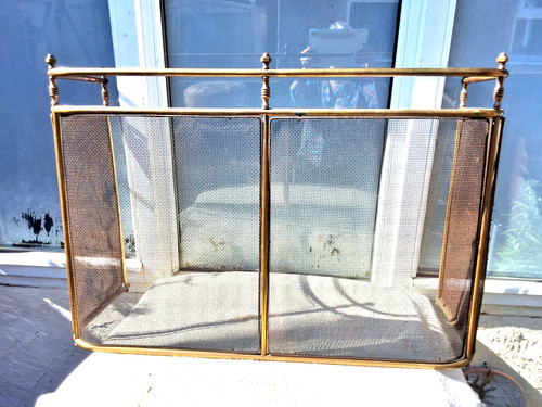 Large victorian brass mesh - victorian,