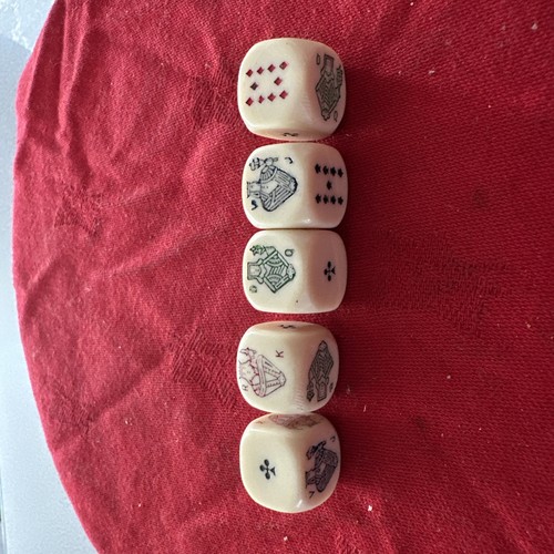 Vintage set poker dice - poker,