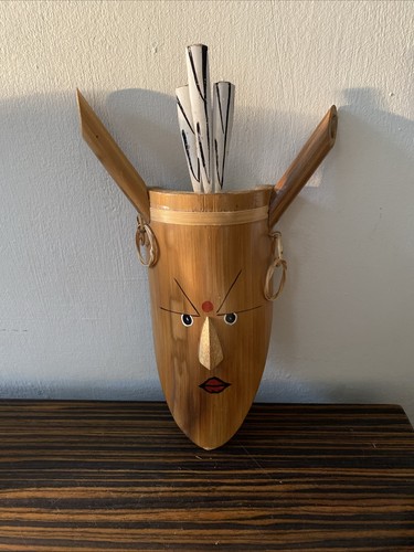 Tribal face mask - hand, carved